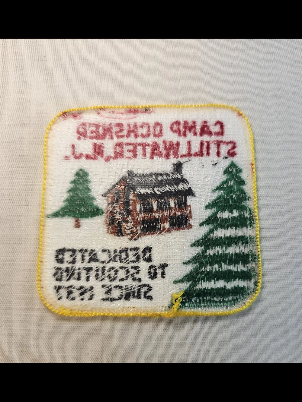 Camp Ochsner Stillwater N.J. Embroidered Patch - Yellow/Green/Black